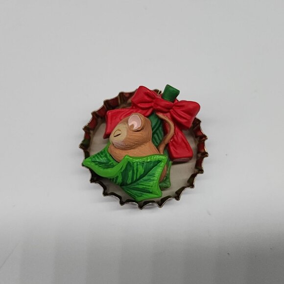 Hallmark Other - Hallmark Keepsake Ornament Collector's Club 1993 Forty Winks Mouse In Bottle Cap